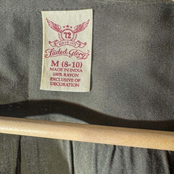 Faded Glory Olive Green Tunic Top with Embroidery - Picture 3 of 5